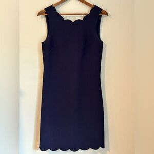 J.Crew Navy Scalloped Sheath Dress Size 4